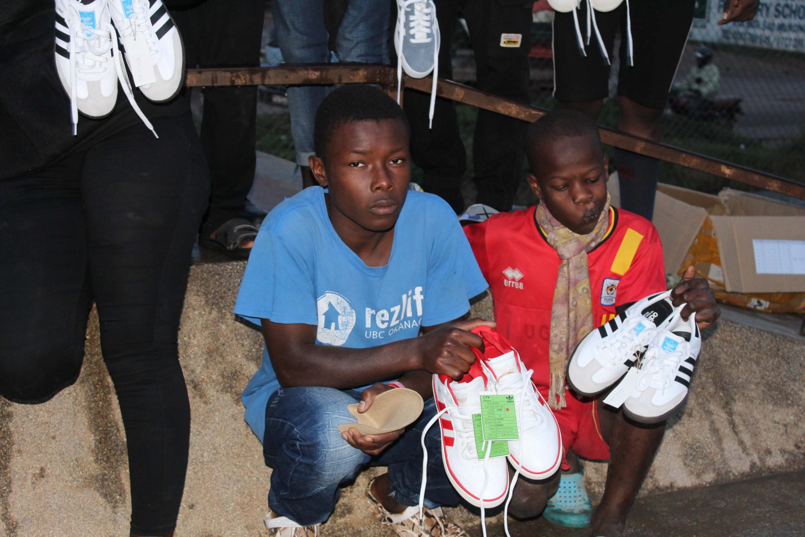 Adidas Donates Pairs Of Shoes To Local Skaters In Uganda 2 Kids receive adidas shoe donation scaled