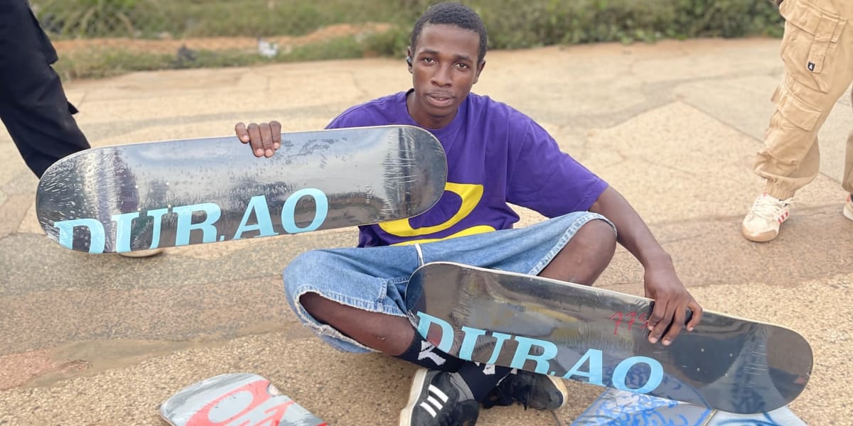 HOME 10 Antonio Durao Donates Hardbody Deck Models and Gear to Uganda Skateboard Society